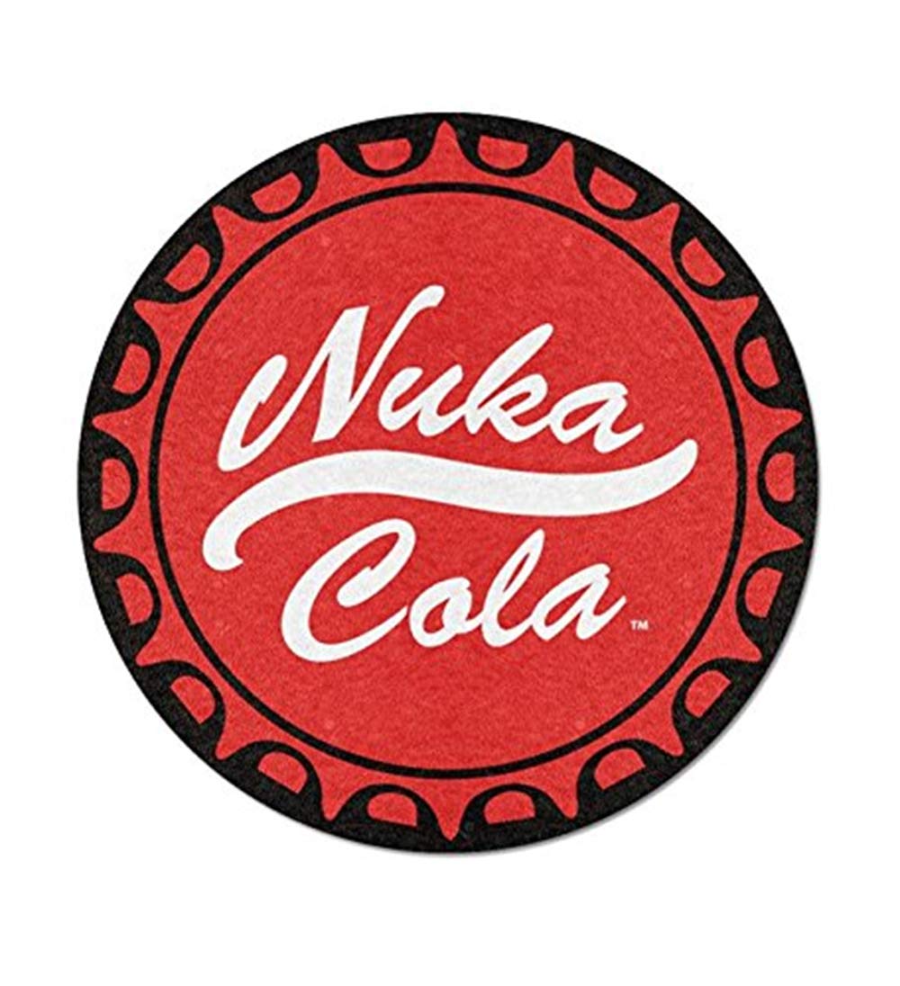 Fallout Logo - JUST FUNKY Official Fallout Nuka Cola Logo Design Round Blanket/Tapestry,  220 GSM Coral Fleece, Set of 1, 48 inches