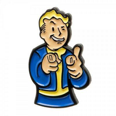 Fallout Logo - FALLOUT VIDEO GAME Vault Boy Figure Logo Metal Enamel Pin 1.25