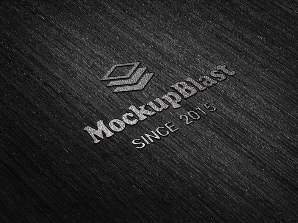 Embossed Logo - Creative Dark Embossed Logo Mockup