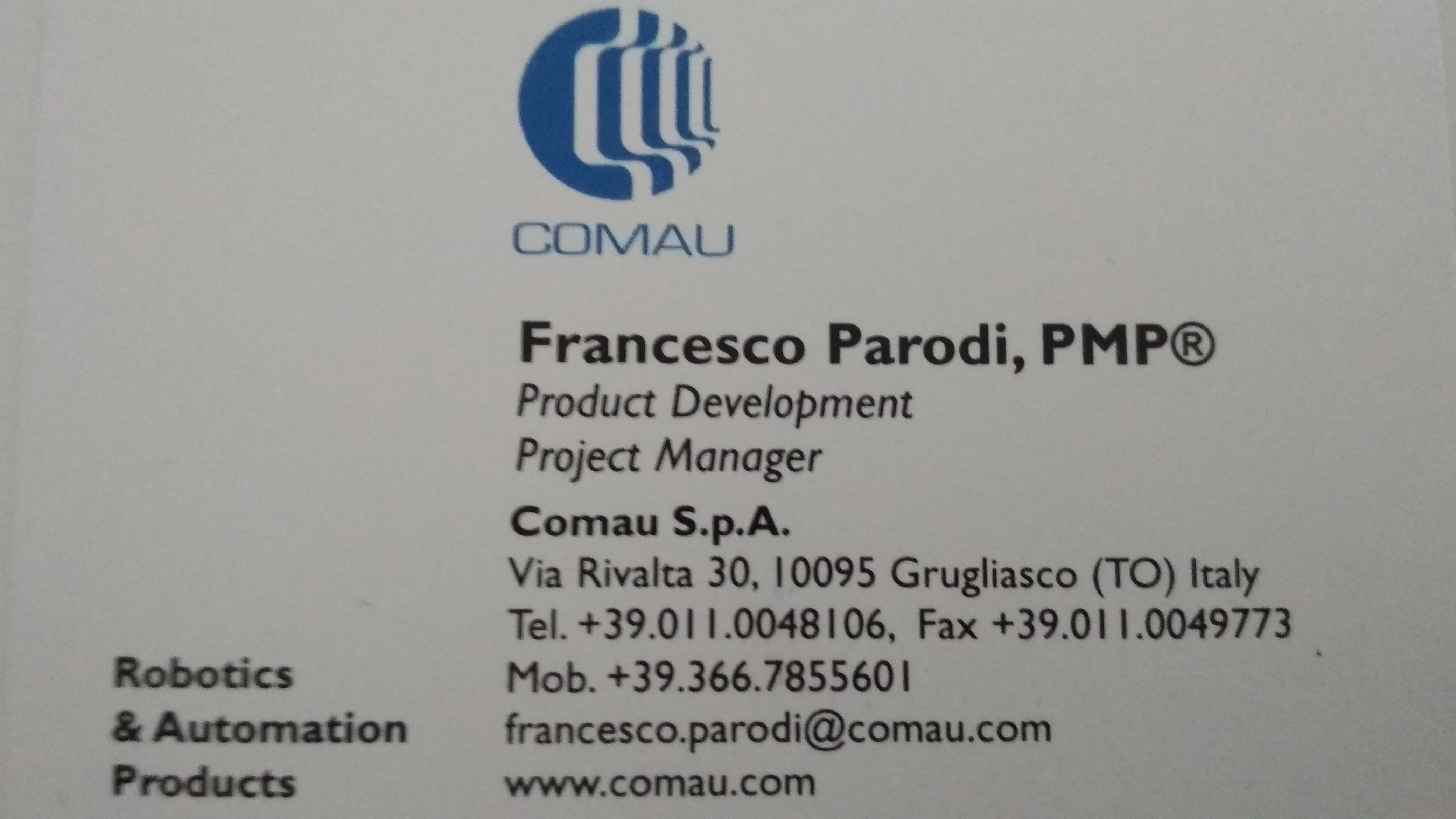 Comau Logo - Marco Robusti Project & Site Commisioning General