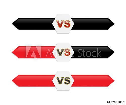 Versus Logo - Black and red isolated versus logo. Vector VS icon. - Buy this stock ...