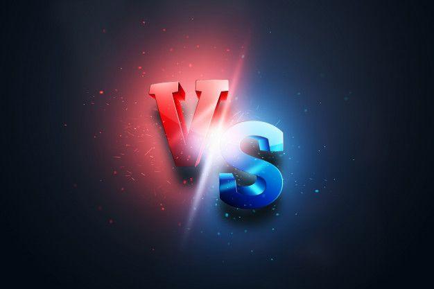 Versus Logo - Creative Background, Red Blue Versus Logo, Letters For Sports