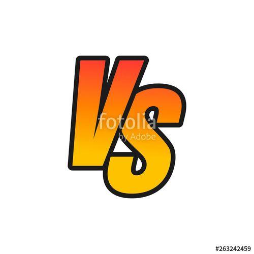 Versus Logo - Vs letters or versus logo vector sign isolated on white background