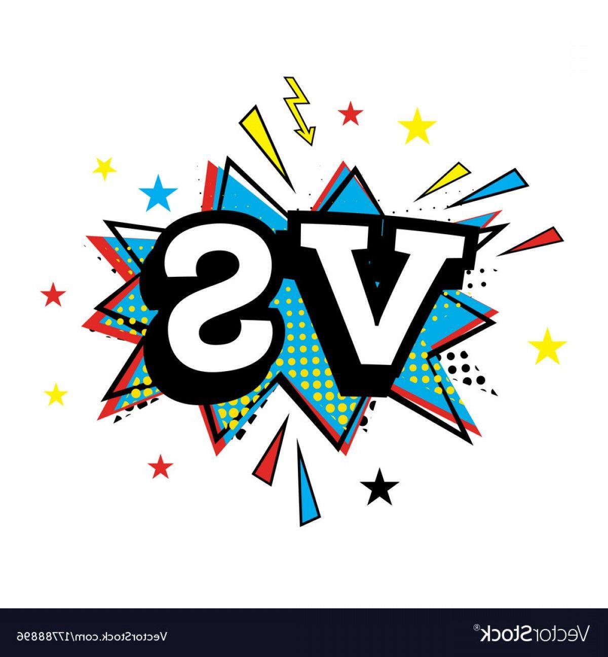 Versus Logo - Versus Letters Or Vs Logo Comic Text In Pop Art Vector