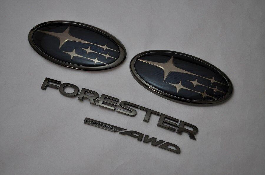 Forester Logo - That SJ Forester SJ5/SJG black emblem 4-piece SET ◆ ◆