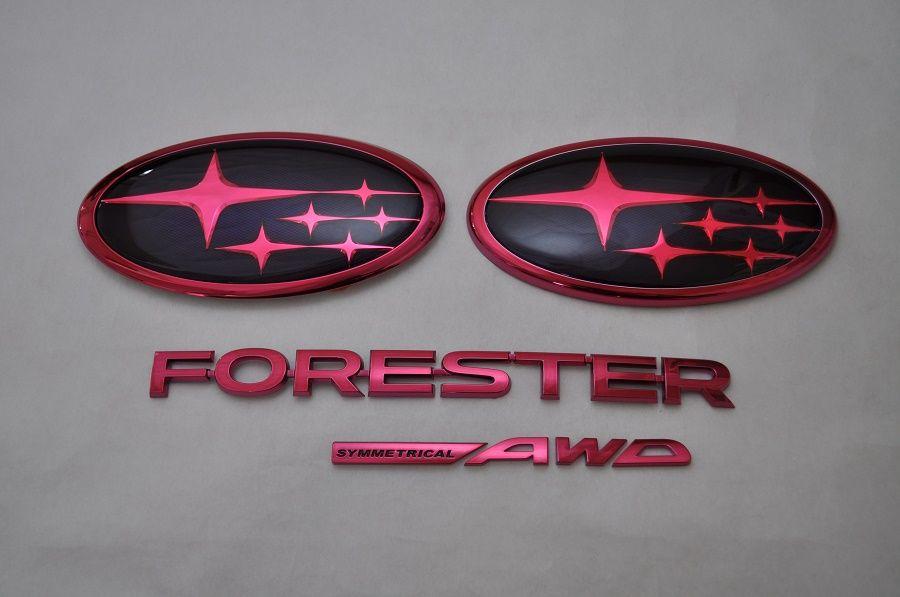 Forester Logo - That SJ Forester SJ5/SJG red emblem 4-piece SET ◆ ◆