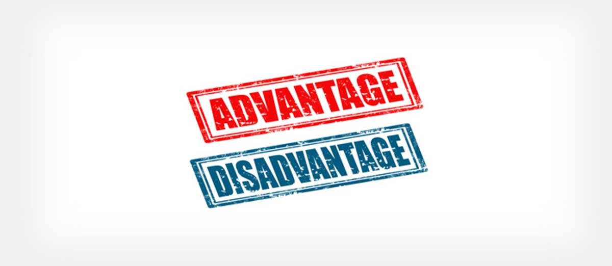 Disadvantage Logo - Quick list of advantages and disadvantages - Inbet