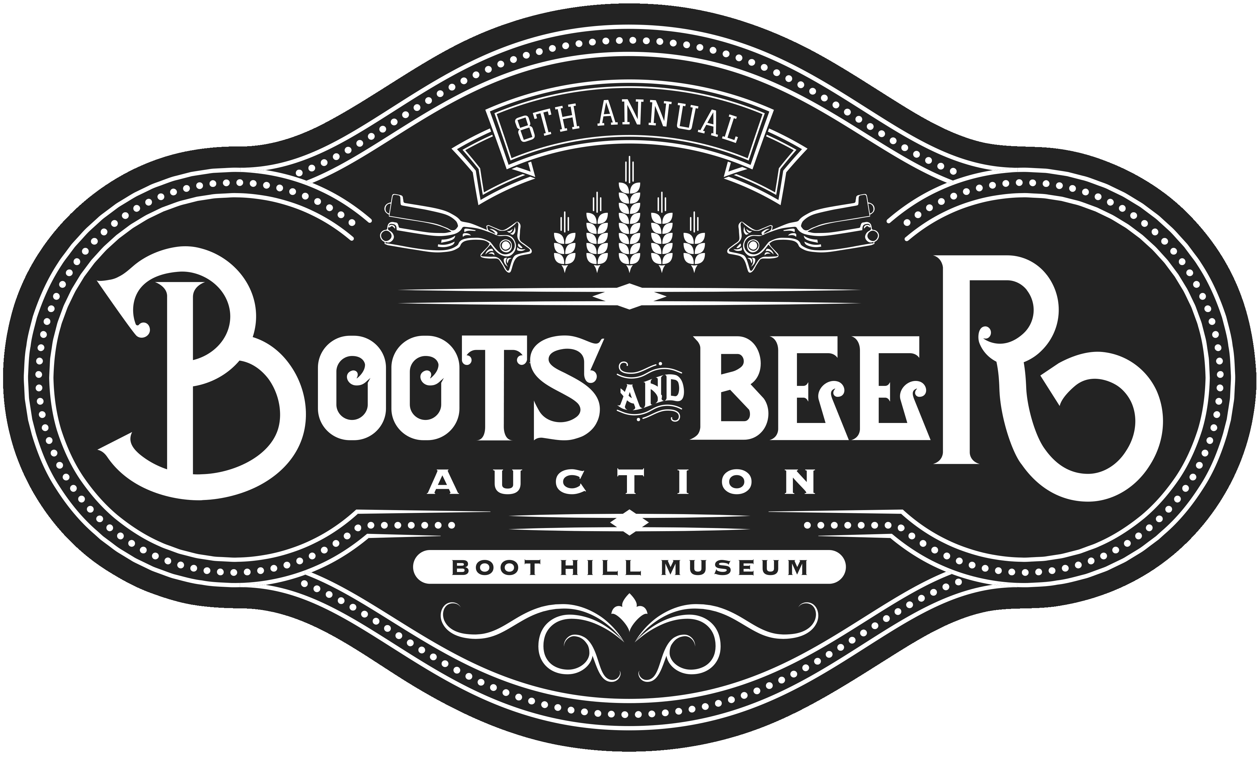 Boots Logo - Boots & Beer Logo One Color Reverse copy Hill Museum. Relive