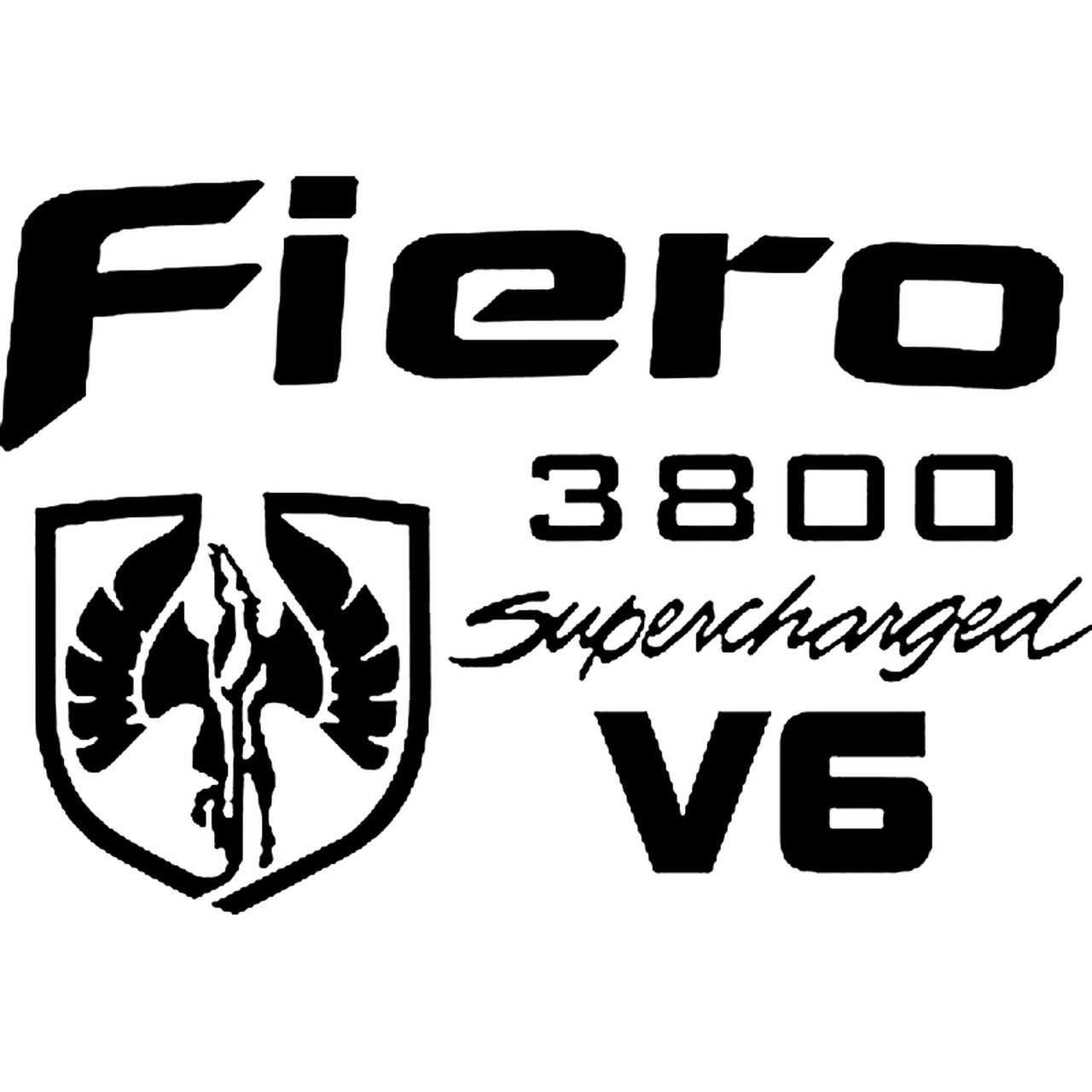 Fiero Logo - Pontiac Fiero 3800upercharged Graphic Vinyl Decal Sticker