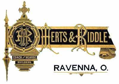 Hearse Logo - Riddle Coach & Hearse Co., Merts & Riddle, Riddle Mfg. Co., Clark ...