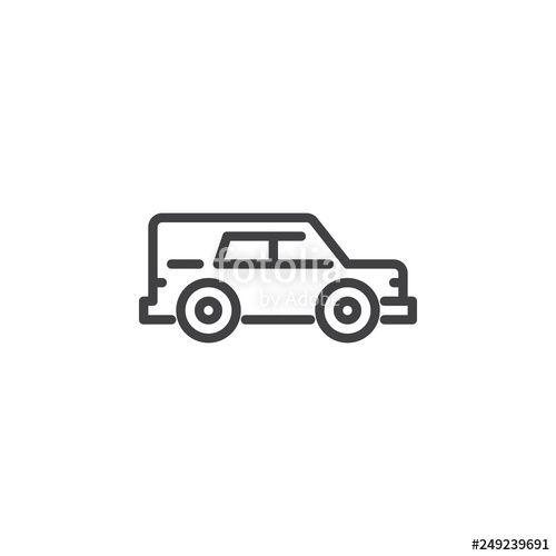 Hearse Logo - Hearse car line icon. linear style sign for mobile concept and web ...