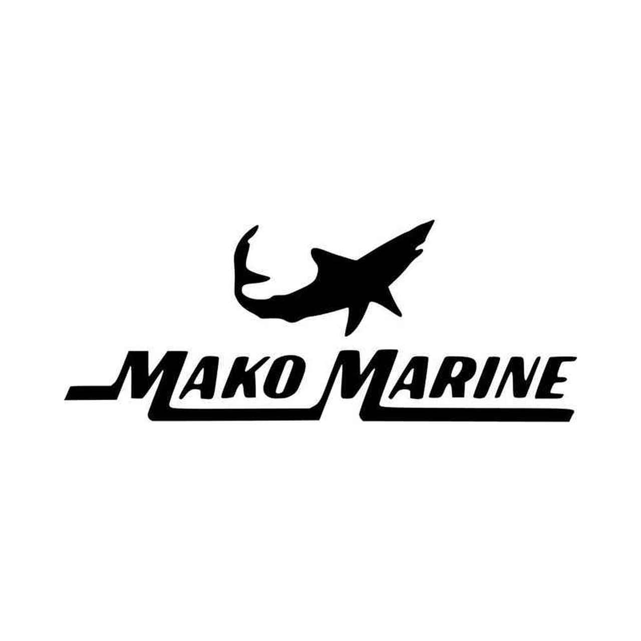 Mako Logo - Mako Marine Boats Logo Fishing Vinyl Decal Sticker