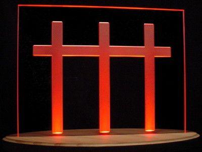 Crosses Logo - Crosses Company Logo Acrylic Lighted Edge Lit LED Sign / Light Up