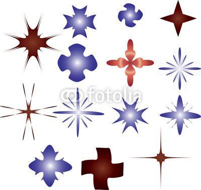 Crosses Logo - Collection of simple abstract crosses elements for medals, or