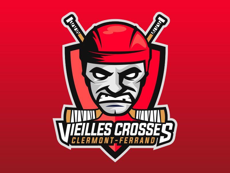 Crosses Logo - Hockey Logo - Les Vieilles Crosses by Jean Fournery on Dribbble