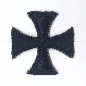 Crosses Logo - Vintage Square Cross Maltese Embroidery 1 Iron On Black Emblem