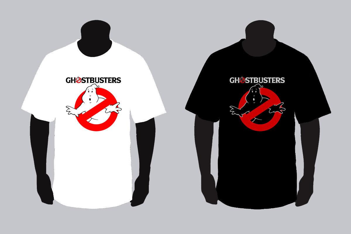 Buster Logo - New GHOSTBUSTER GHOST BUSTER Logo Cartoon Black And White T Shirt TEE XS 3XL