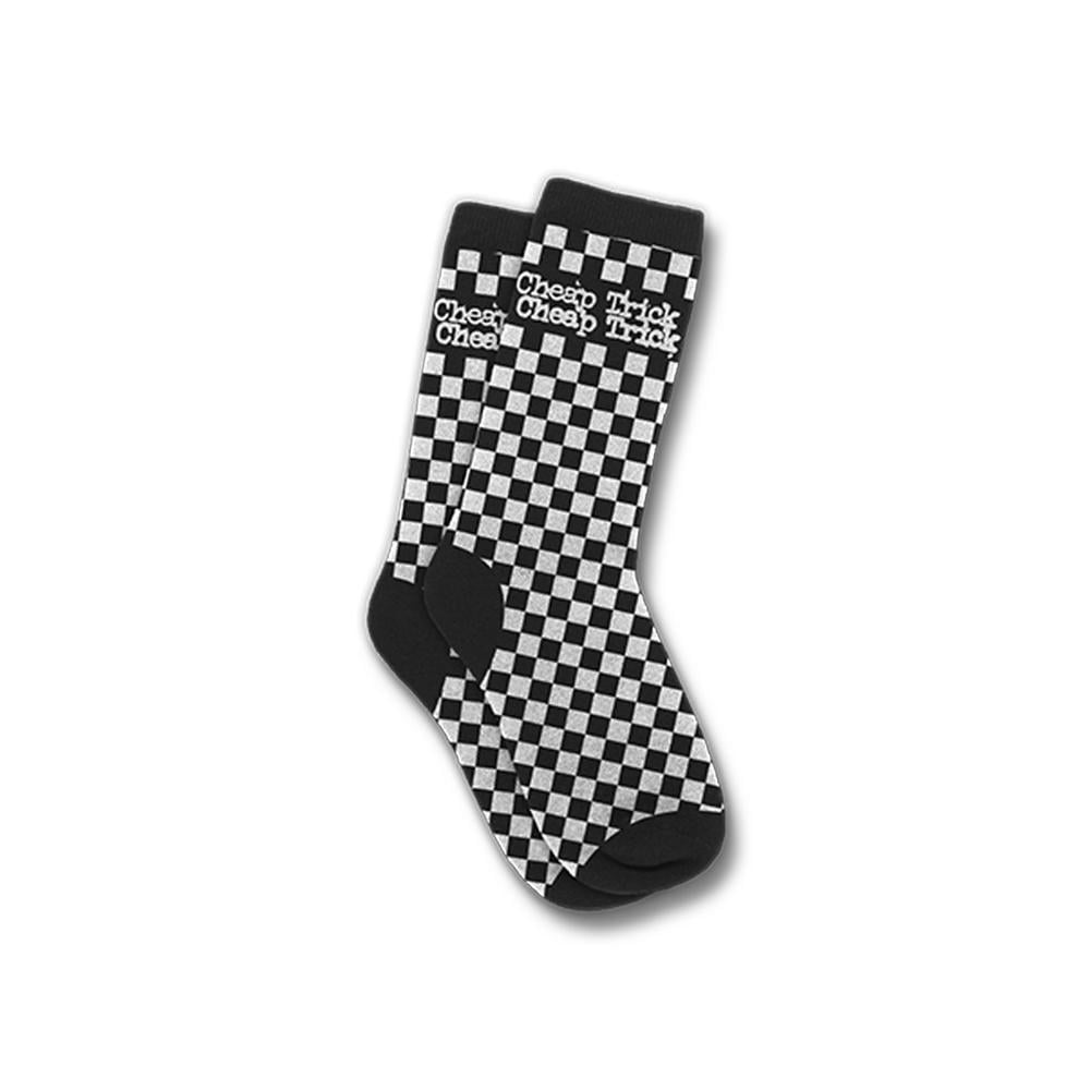 Socks Logo - Official Cheap Trick Checkered Logo Socks | Featured | Cheap Trick Official  Online Store