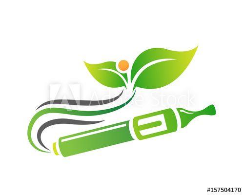 E-Cig Logo - Modern E-Cigarette Vaping Logo Illustration - Organic Vaping - Buy ...