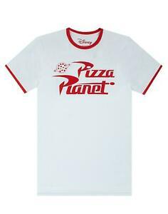 Pizza Planet Logo - Details About Toy Story Pizza Planet Logo Woody Buzz Ringer Mens T Shirt
