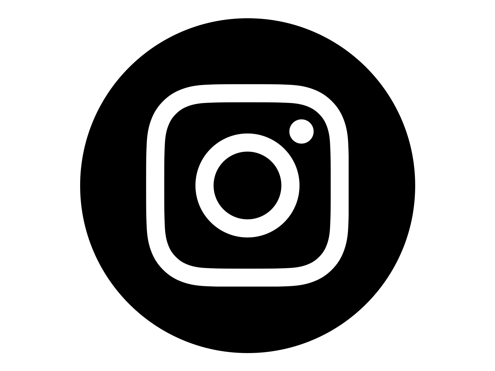 White Instagram Logo - Instagram Icon White on Black Circle. png. Instagram logo