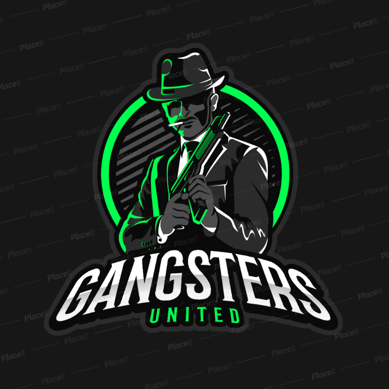 Gaming Logo Logo - Gaming Logo Maker Featuring a Suited Mafia Gangster Clipart 383o 2290