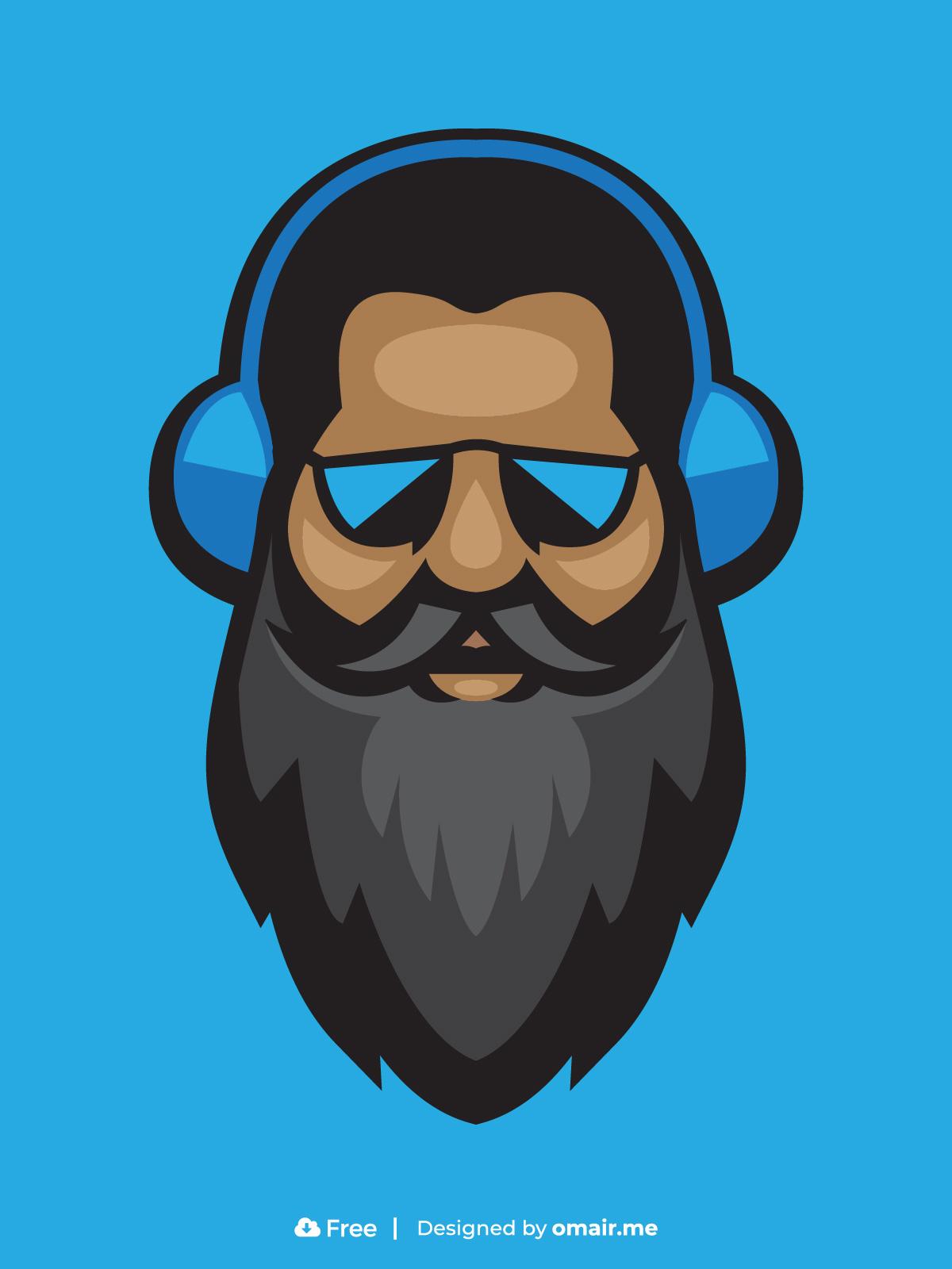 Gaming Logo Logo - Gaming Beard Mascot Logo Free Download - Omair.me
