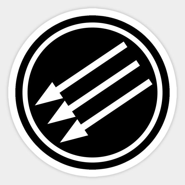 3 Arrows Logo - White Circle Arrows - Three Arrows - Sticker | TeePublic UK