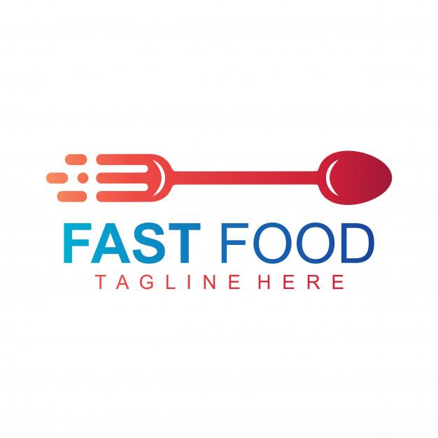 Go Food Logo - Fast food logo, go food sign vector logo, cutlery arrow logo