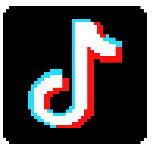 TikTok Logo - tiktok logo | Pixel Art Maker
