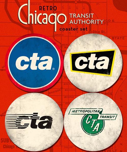 Chicago Transit Authority Logo - Chicago Transit Authority CTA Collection Coasters (Set of 4 ...