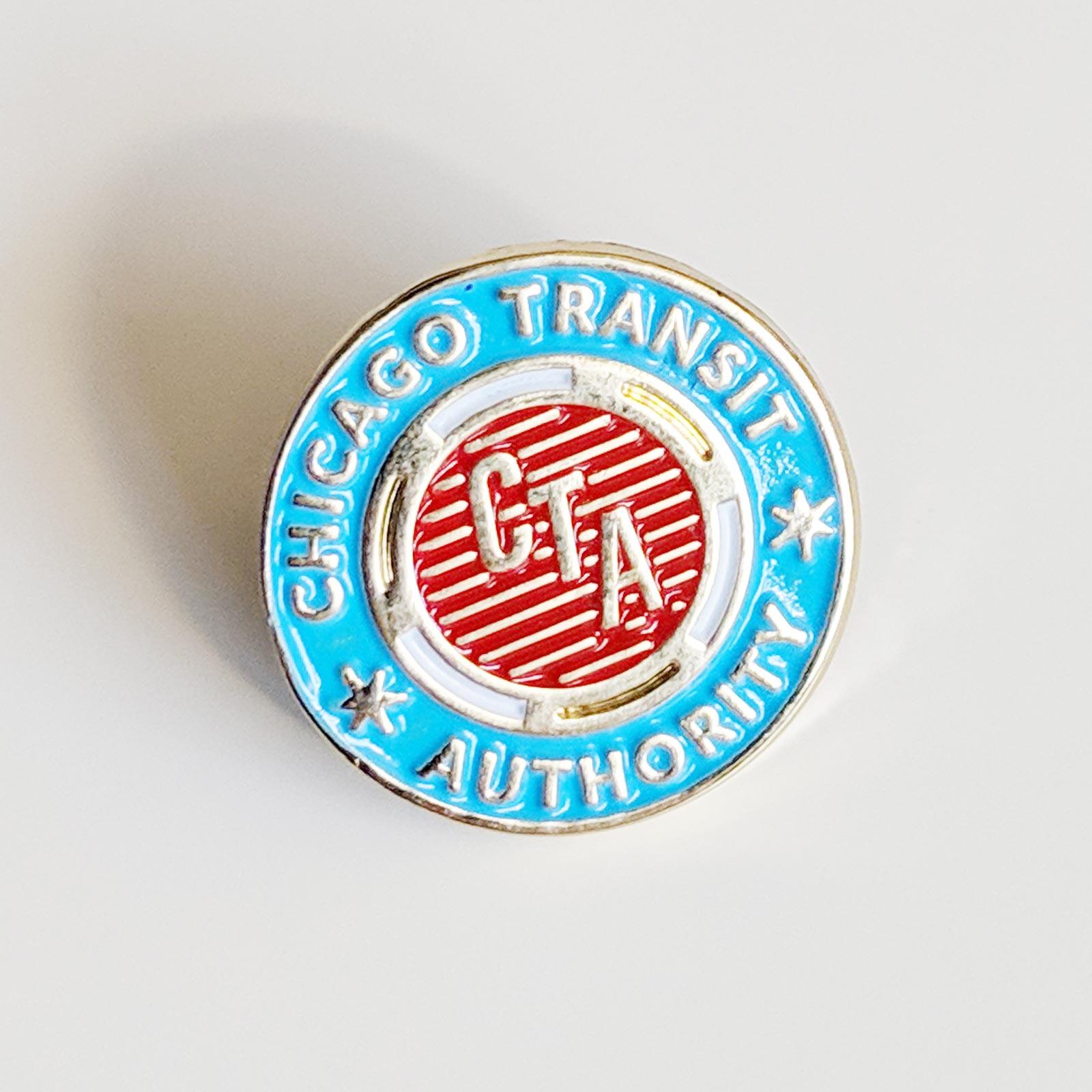 Chicago Transit Authority Logo - CTA Token enamel pin. Rock on Paper