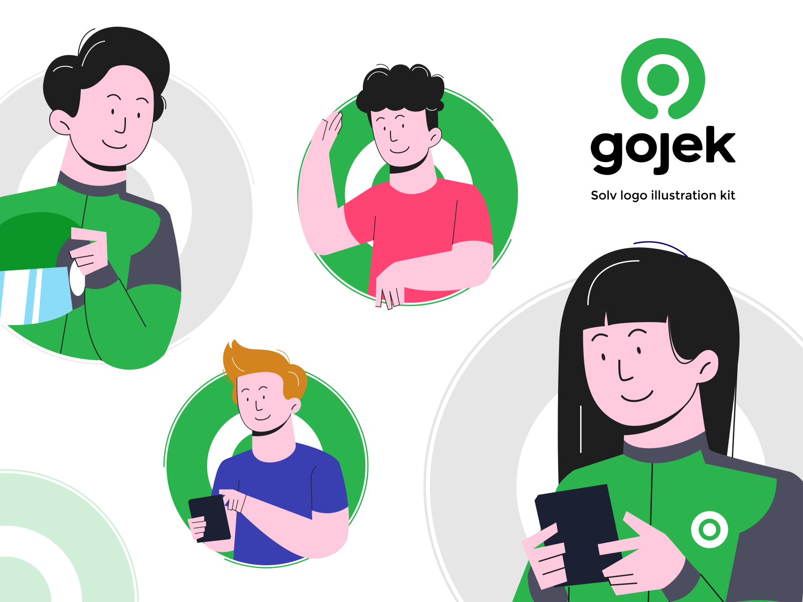 Gojek Logo - Gojek Solv Logo Illustration Kit ...
