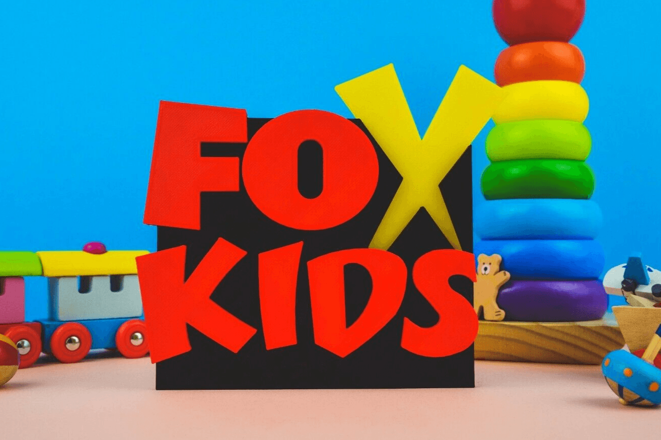 Fox Kids Logo - Fox Kids Logo 3D Printed Sign Stand ...
