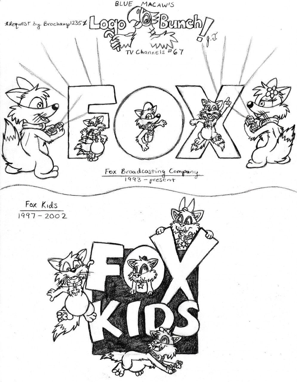 Fox Kids Logo - Blue Macaw's Logo Bunch