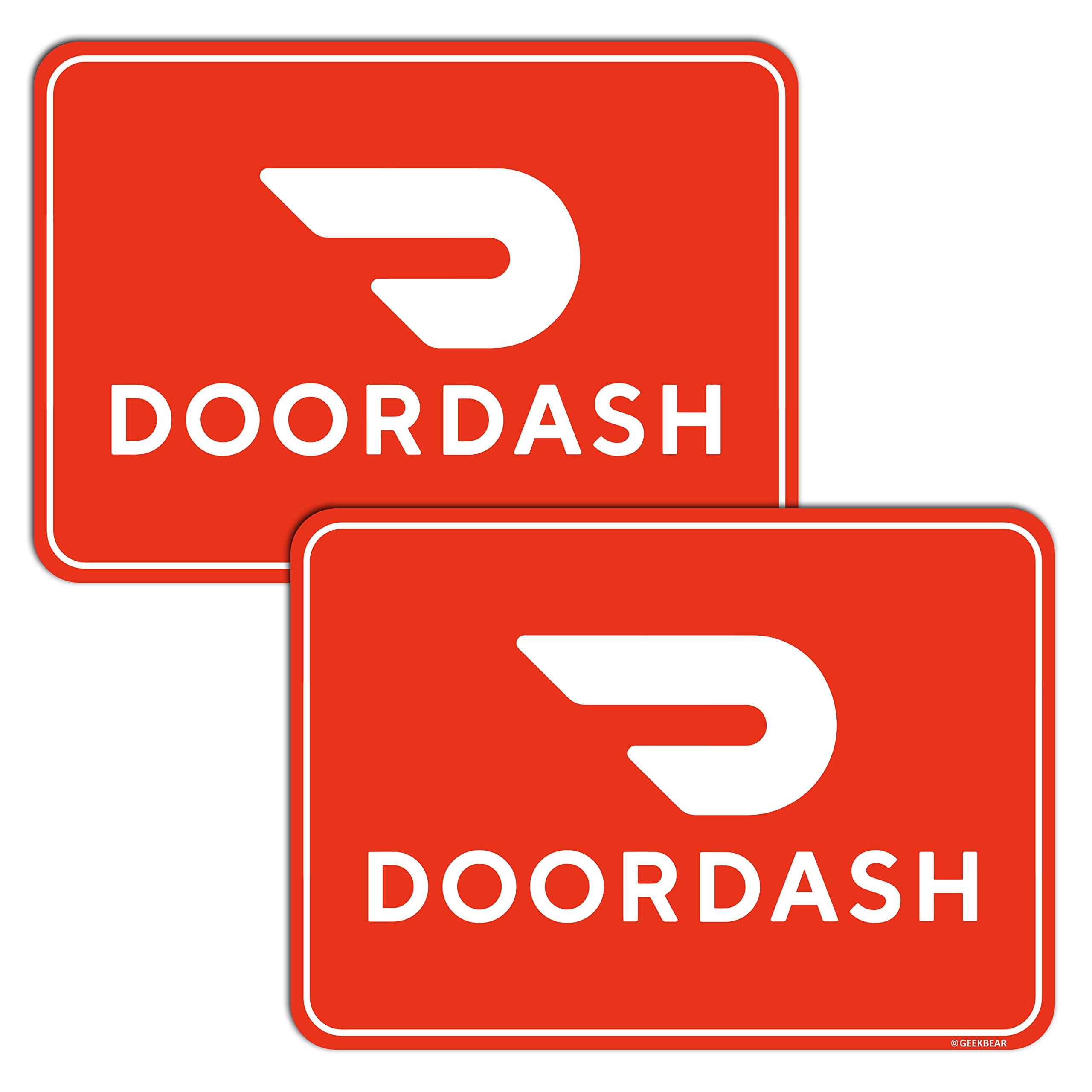 DoorDash Logo - GEEKBEAR Doordash Driver Car Magnet (2 ...