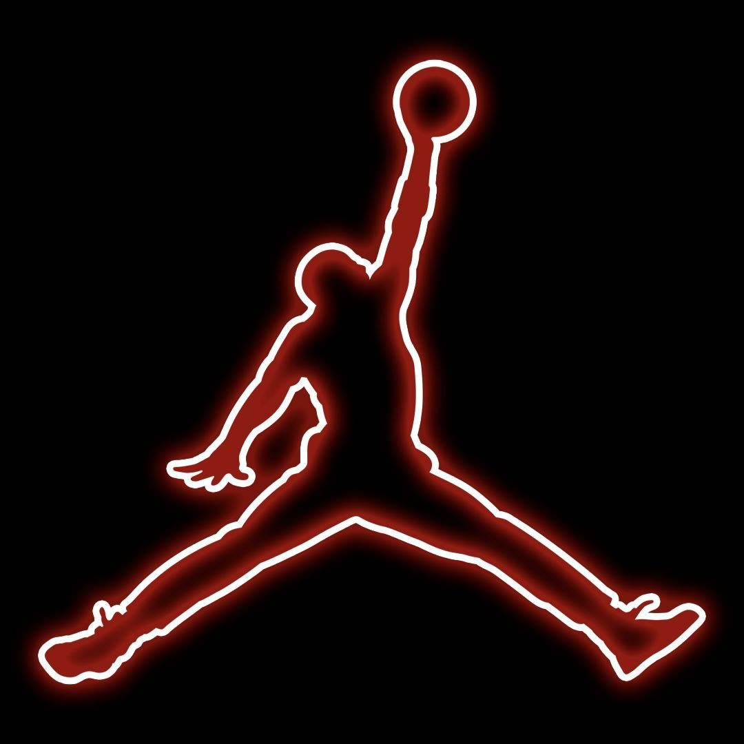 Jordan Logo - Red Neon Air Jordan Logo // Icon | Jordan logo wallpaper, Red jordans  aesthetic wallpaper, Wallpaper iphone neon