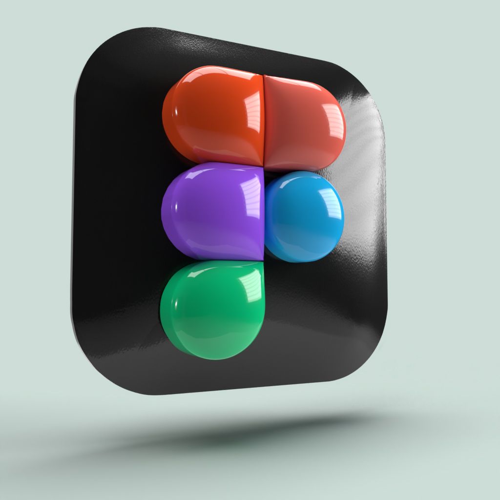 Figma Logo - OBJ file LOGO FIGMA HIGH QUALITY 