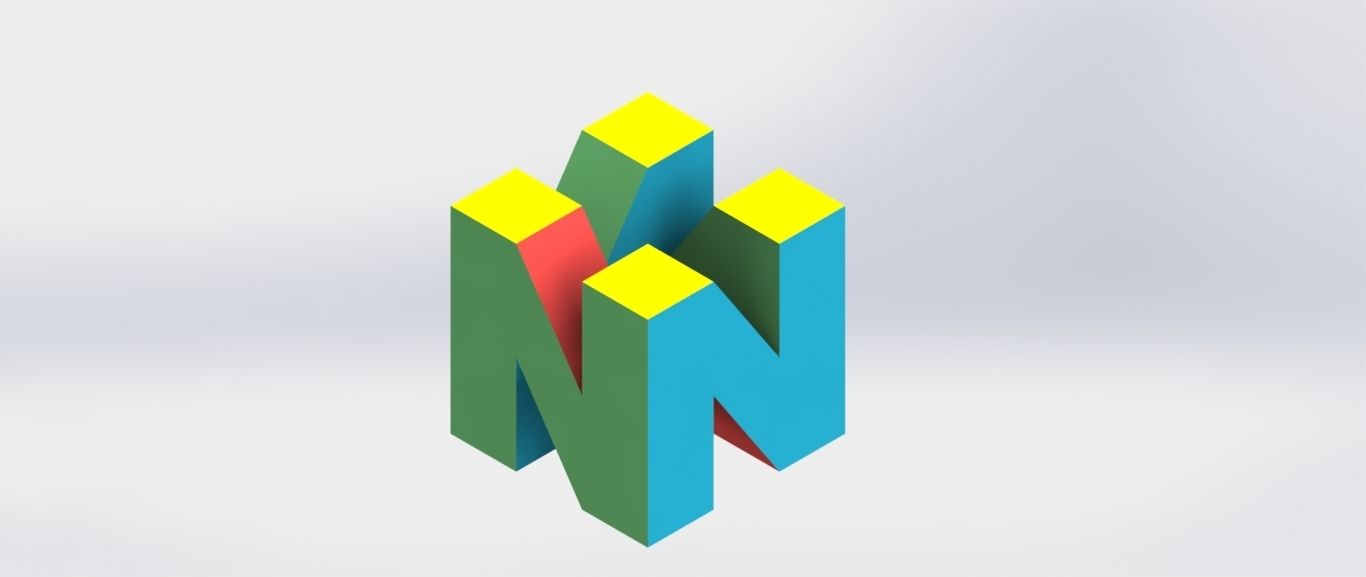 Nintendo 64 Logo - Free STL file Nintendo 64 logo 