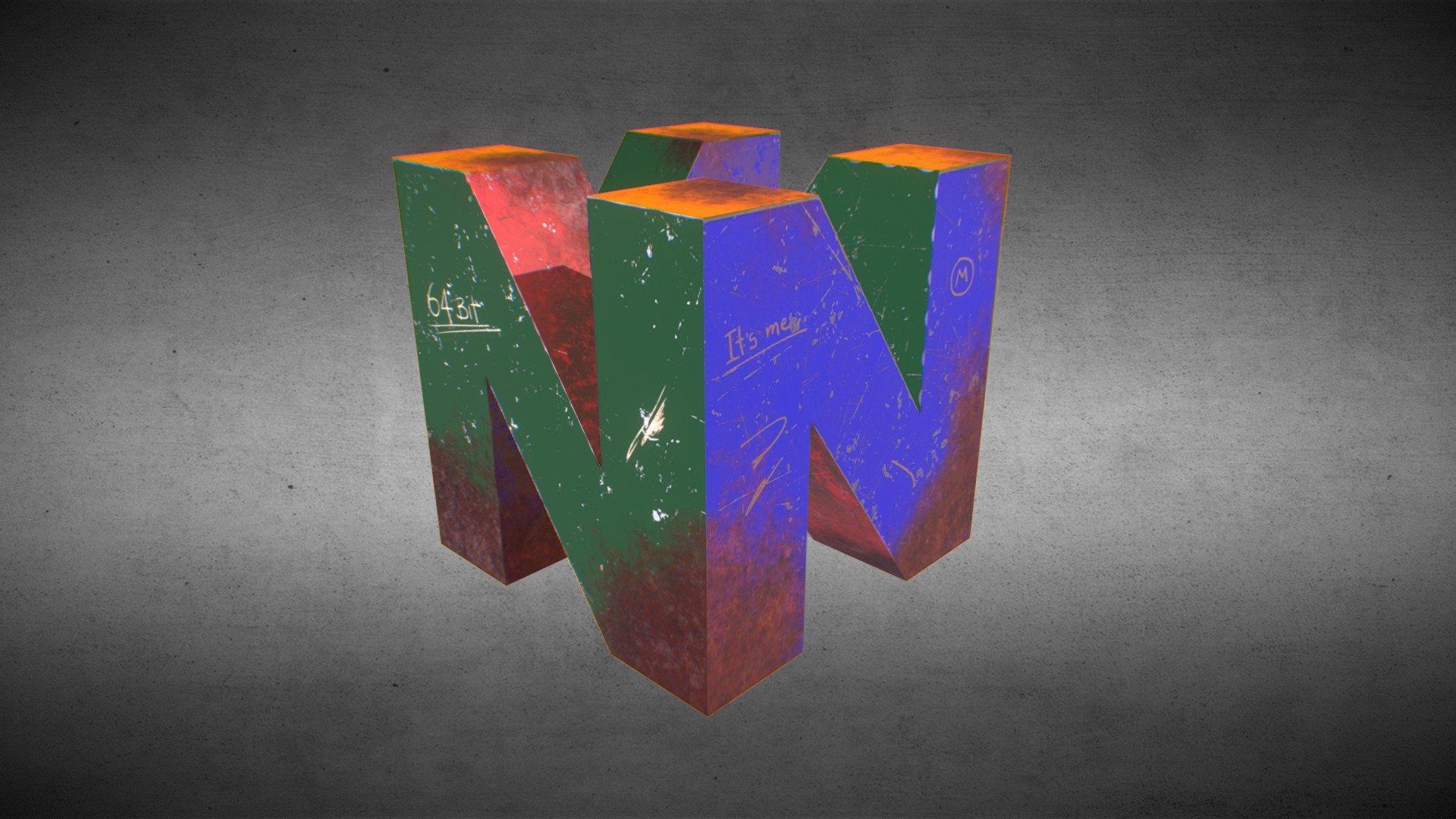 Nintendo 64 Logo - ArtStation - Nintendo 64 Logo Rusty