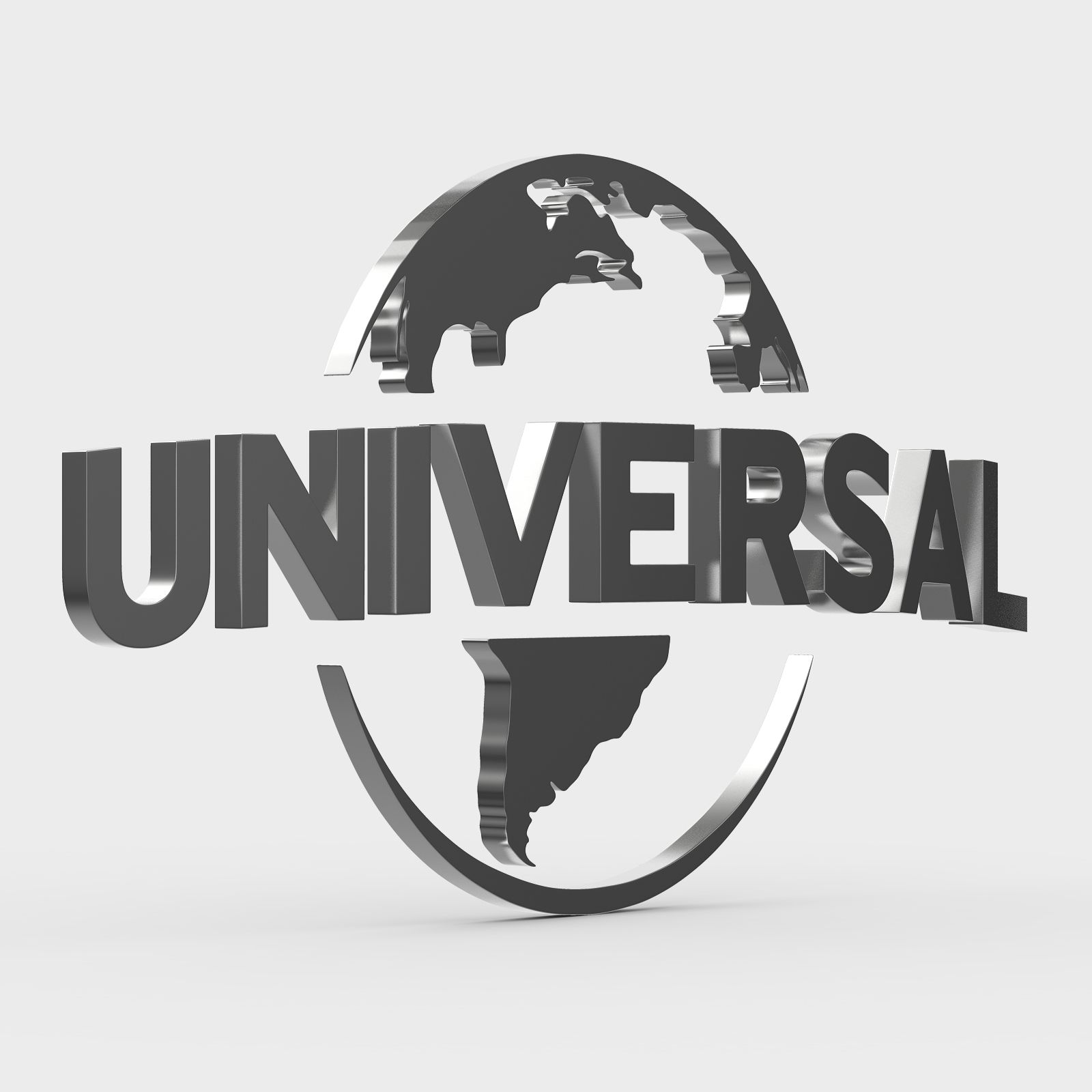 Universal Pictures Logo - STL file universal logo 