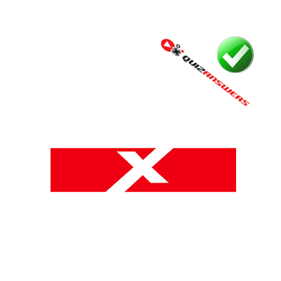 Red Rectangle with White X Logo - Red White X Logo - Logo Vector Online 2019