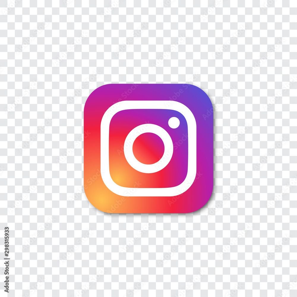 Instagram Logo - Instagram logo with shadow on a ...