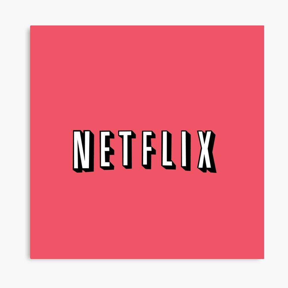 Netflix Logo - Netflix logo with red background