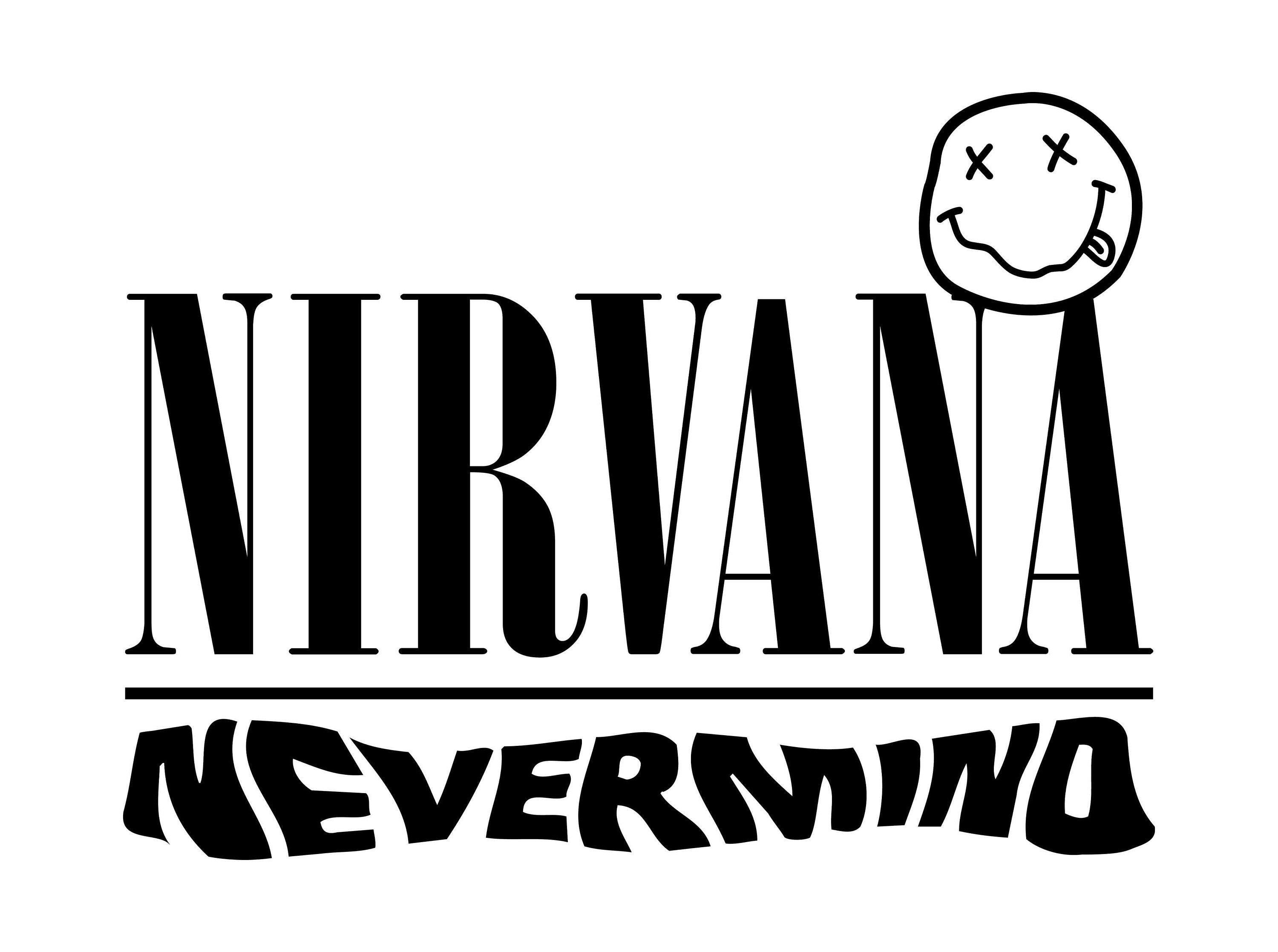 Nirvana Logo - Nirvana Nevermind Smiley Face, Cut File ...