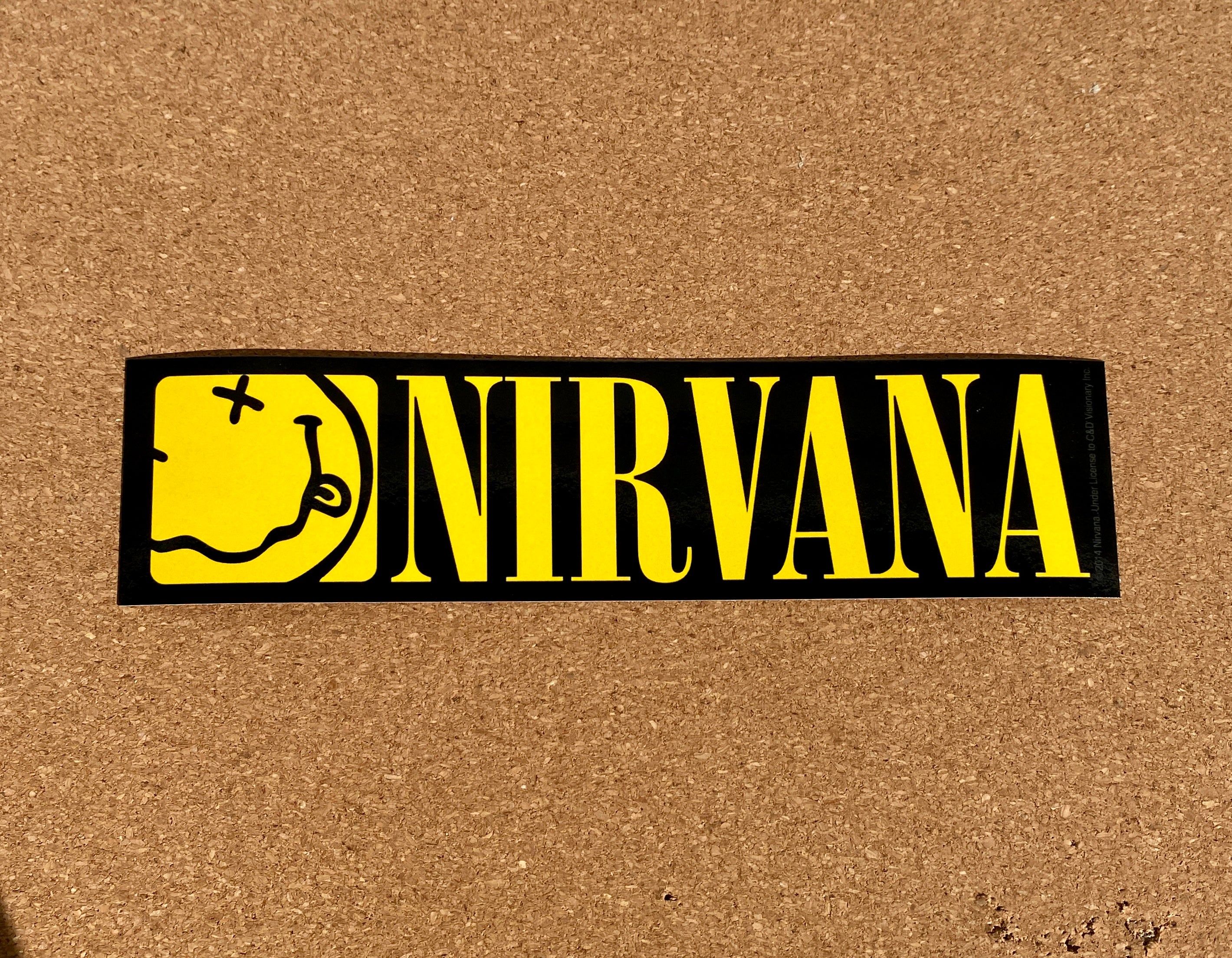 Nirvana Logo - Nirvana Sticker - 2x5”- Nirvana Logo ...