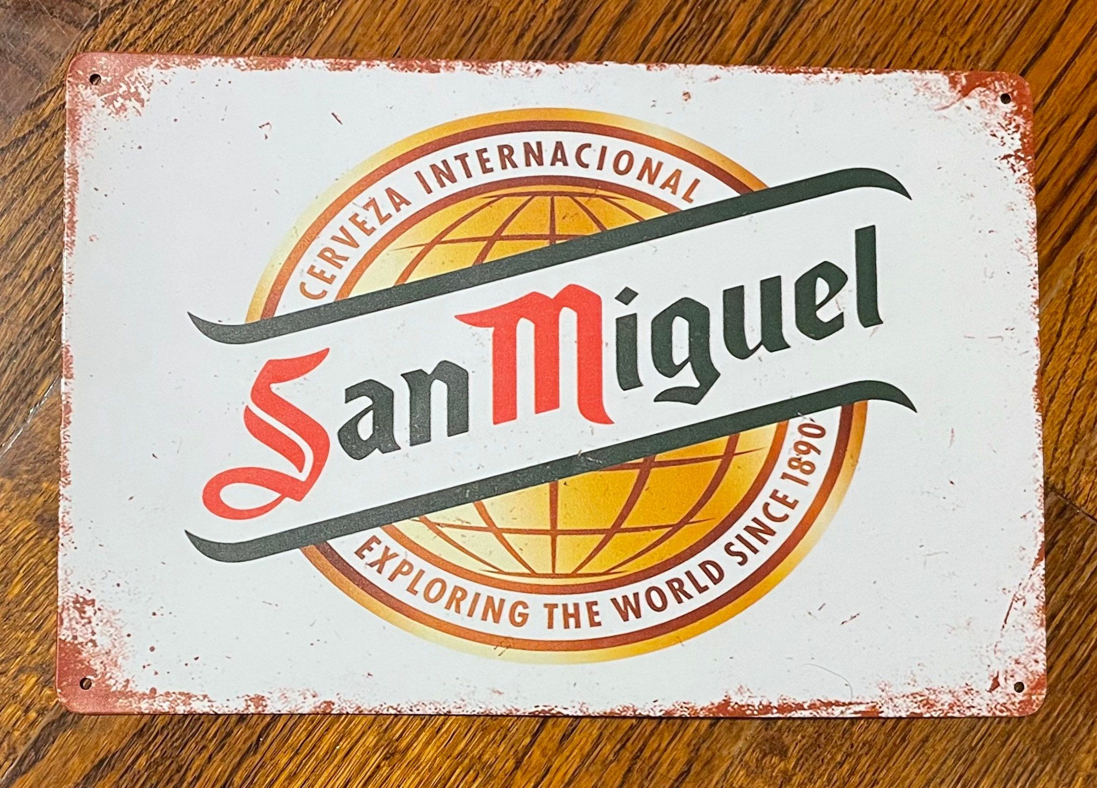 San Miguel Logo - Sign Bar Decor Metal Sign Mexican Beer ...