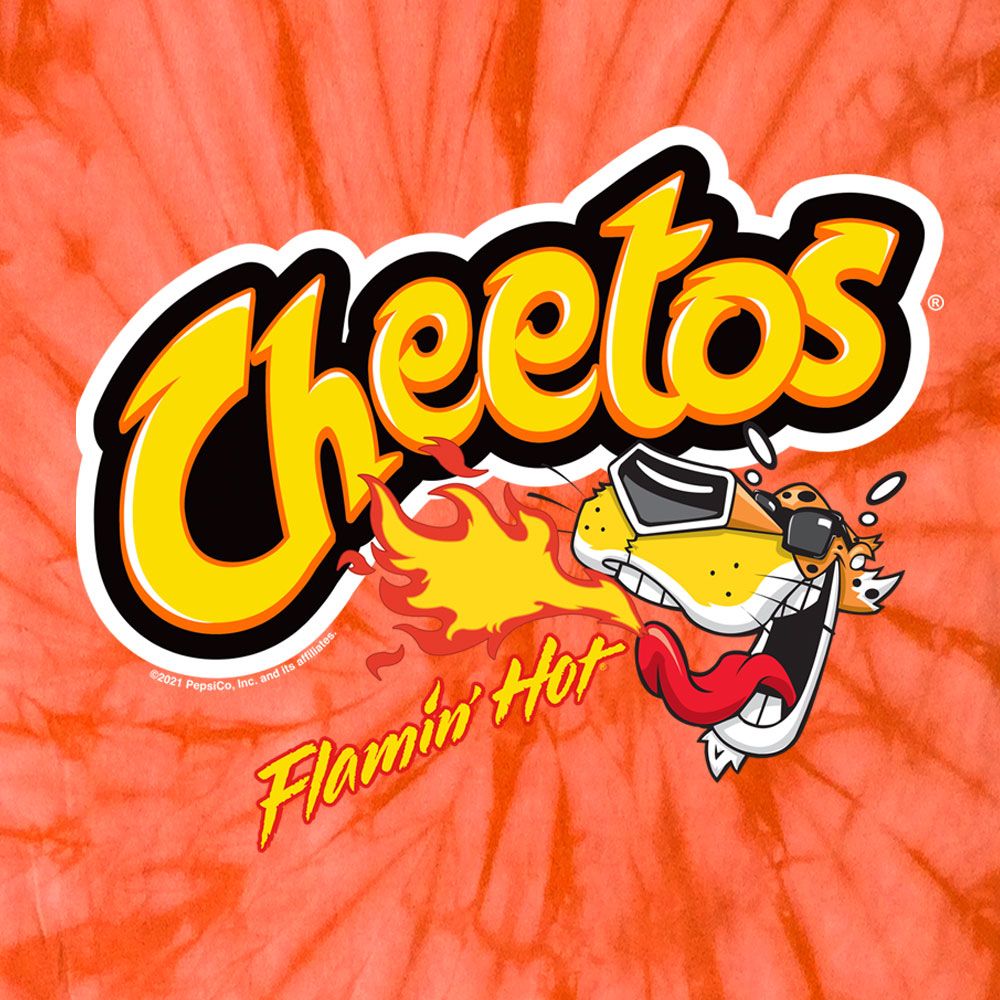 Cheetos Logo - Tee Luv Men's Flamin' Hot Cheetos Tie Dye T-Shirt