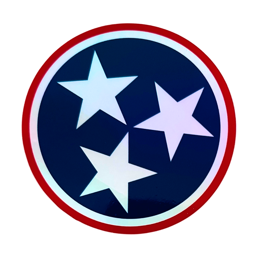 Tristar Pictures Logo - Holographic Tristar Sticker - Made in TN
