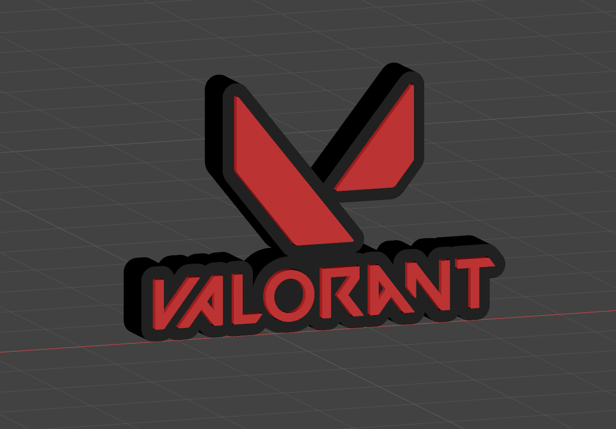 Valorant Logo - STL file VALORANT LOGO DECOR